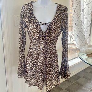 Victoria's Secret Animal Print nightie/chemise; Size XS